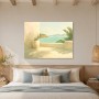 Mediterrane Küstenansicht als Leinwand oder Poster für helle Räume
