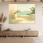Mediterrane Küstenansicht als Leinwand oder Poster für helle Räume