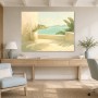 Mediterrane Küstenansicht als Leinwand oder Poster für helle Räume