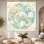 Muscheln in Meeresfarben als Wandbild oder Poster