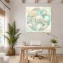 Muscheln in Meeresfarben als Wandbild oder Poster