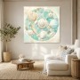 Muscheln in Meeresfarben als Wandbild oder Poster