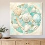 Muscheln in Meeresfarben als Wandbild oder Poster