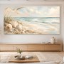 Sanfter Strandblick als Leinwand oder Poster mit Muscheln