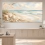 Sanfter Strandblick als Leinwand oder Poster mit Muscheln