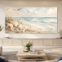 Sanfter Strandblick als Leinwand oder Poster mit Muscheln