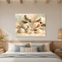 Muscheln und Treibholz als Leinwand oder Poster für helle Küstenräume