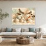 Muscheln und Treibholz als Leinwand oder Poster für helle Küstenräume
