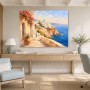Santorini Küstenblick als Leinwand oder Poster mit mediterranem Flair