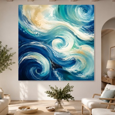 Abstraktes Wellenmotiv als Canvas Print oder Fine Art Print