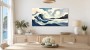 Wellenlandschaft als Leinwand oder Poster in beruhigendem Blau