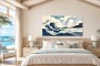 Wellenlandschaft als Leinwand oder Poster in beruhigendem Blau