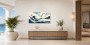 Wellenlandschaft als Leinwand oder Poster in beruhigendem Blau