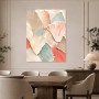 Pastellfarbenes abstraktes Wandbild oder Fine Art Print mit Muschelformen