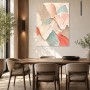 Pastellfarbenes abstraktes Wandbild oder Fine Art Print mit Muschelformen