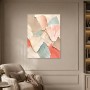 Pastellfarbenes abstraktes Wandbild oder Fine Art Print mit Muschelformen