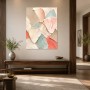 Pastellfarbenes abstraktes Wandbild oder Fine Art Print mit Muschelformen