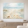 Küstenmuscheln am Strand, Leinwand oder Poster mit sanfter Meeresstimmung