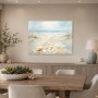 Küstenmuscheln am Strand, Leinwand oder Poster mit sanfter Meeresstimmung
