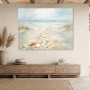 Küstenmuscheln am Strand, Leinwand oder Poster mit sanfter Meeresstimmung