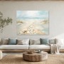 Küstenmuscheln am Strand, Leinwand oder Poster mit sanfter Meeresstimmung
