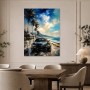 Sportwagen am Meer als Leinwand oder Acrylbild