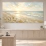 Sanfter Sonnenstrand als Leinwand oder Poster für helle Räume