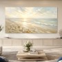 Sanfter Sonnenstrand als Leinwand oder Poster für helle Räume