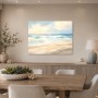 Pastellfarbene Küste als Leinwandbild oder Fine Art Print