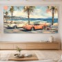 Küstenfahrt mit Classic Cars, Canvas Print oder Wandbild