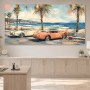 Küstenfahrt mit Classic Cars, Canvas Print oder Wandbild