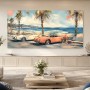 Küstenfahrt mit Classic Cars, Canvas Print oder Wandbild