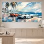 Sportliche Flitzer am Meer, Leinwand oder Acrylbild