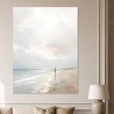 Küstenstille zwischen Himmel und Meer, Leinwand oder Poster