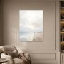 Küstenstille zwischen Himmel und Meer, Leinwand oder Poster