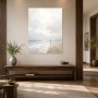 Küstenstille zwischen Himmel und Meer, Leinwand oder Poster