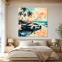 Sportwagen am Strand als Modernes Wandbild oder Fine Art Print