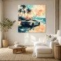 Sportwagen am Strand als Modernes Wandbild oder Fine Art Print
