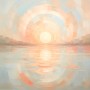 Sanfte Sonnenreflexion als Wandbild oder Acrylbild in Pastellfarben