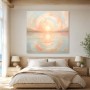Sanfte Sonnenreflexion als Wandbild oder Acrylbild in Pastellfarben