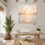 Sanfte Sonnenreflexion als Wandbild oder Acrylbild in Pastellfarben