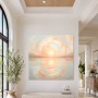 Sanfte Sonnenreflexion als Wandbild oder Acrylbild in Pastellfarben