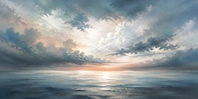 Atmosphärische Meereslandschaft als Leinwand oder Acrylbild Atmosphärische Meereslandschaft als Leinwand oder Acrylbild