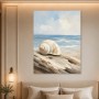 Maritime Muschel als Leinwand oder Poster mit ruhiger Küstenstimmung