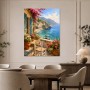 Mediterrane Küstenidylle als Leinwandbild oder Poster für helle Räume