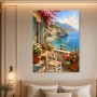 Mediterrane Küstenidylle als Leinwandbild oder Poster für helle Räume