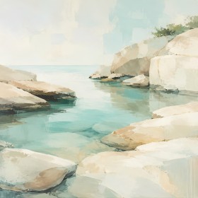 Sanfte Felsküste als Leinwand oder Fine Art Print Sanfte Felsküste als Leinwand oder Fine Art Print