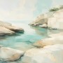 Sanfte Felsküste als Leinwand oder Fine Art Print