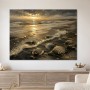Goldene Küste bei Sonnenuntergang, Leinwand oder Poster