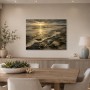 Goldene Küste bei Sonnenuntergang, Leinwand oder Poster